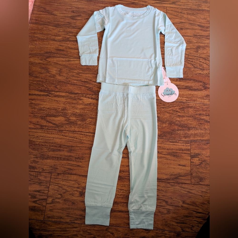 NWT Bamboo Baby‎ Blue Long Sleeve 2 Piece Pajama Set